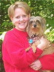 Michelle and Dancer, her terrier